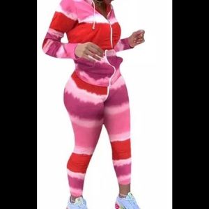 Womens Sweatsuit Set Two Piece Outfits Top + Skinny Long Pants Tracksuits